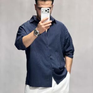 پیراهن راه راه باکسی لخت پری -00306