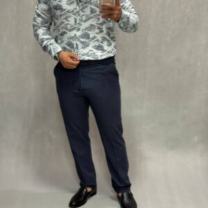 پیراهن کلاسیک لینن کنف در 4 رنگ-00303